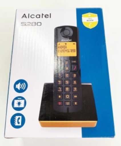 Telefon bezprzewodowy Alcatel S280 czarno-pomarańczowy 50 numerów