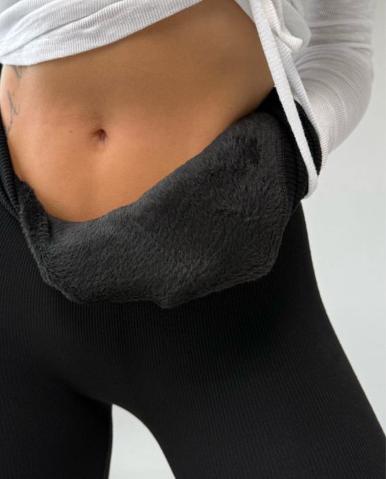 ‼️В рубчик‼️ Термо лосіни на хутрі. Зима. Лосины на густом меху.