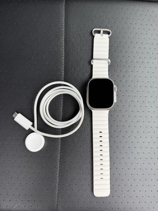 Ідеальні Apple Watch Ultra Titanium Case with White Ocean Band