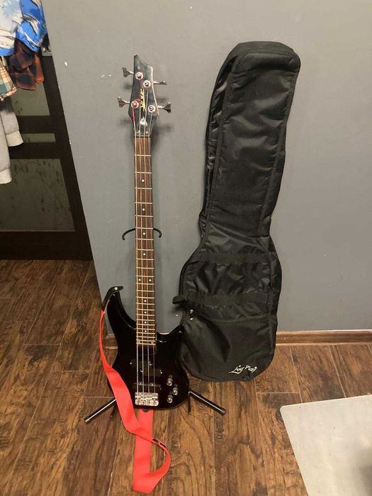 Gitara Basowa SkyWay +stojak, pokrowiec, pasek