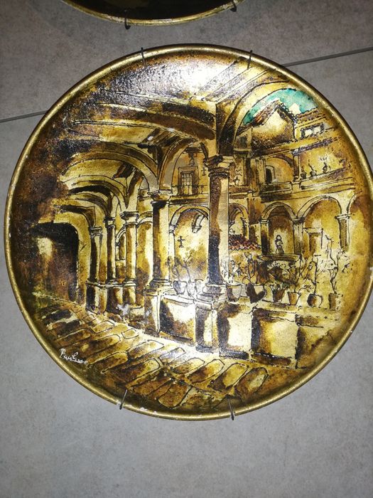 Pratos pintados à mão a óleo Évora