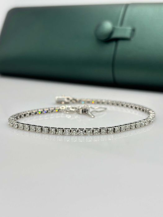 Bransoletka 3,25ct tenisowa z naturalnymi diamentami brylantami