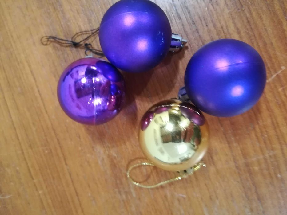 Małe bombki choinkowe  4 cm - 4 szt