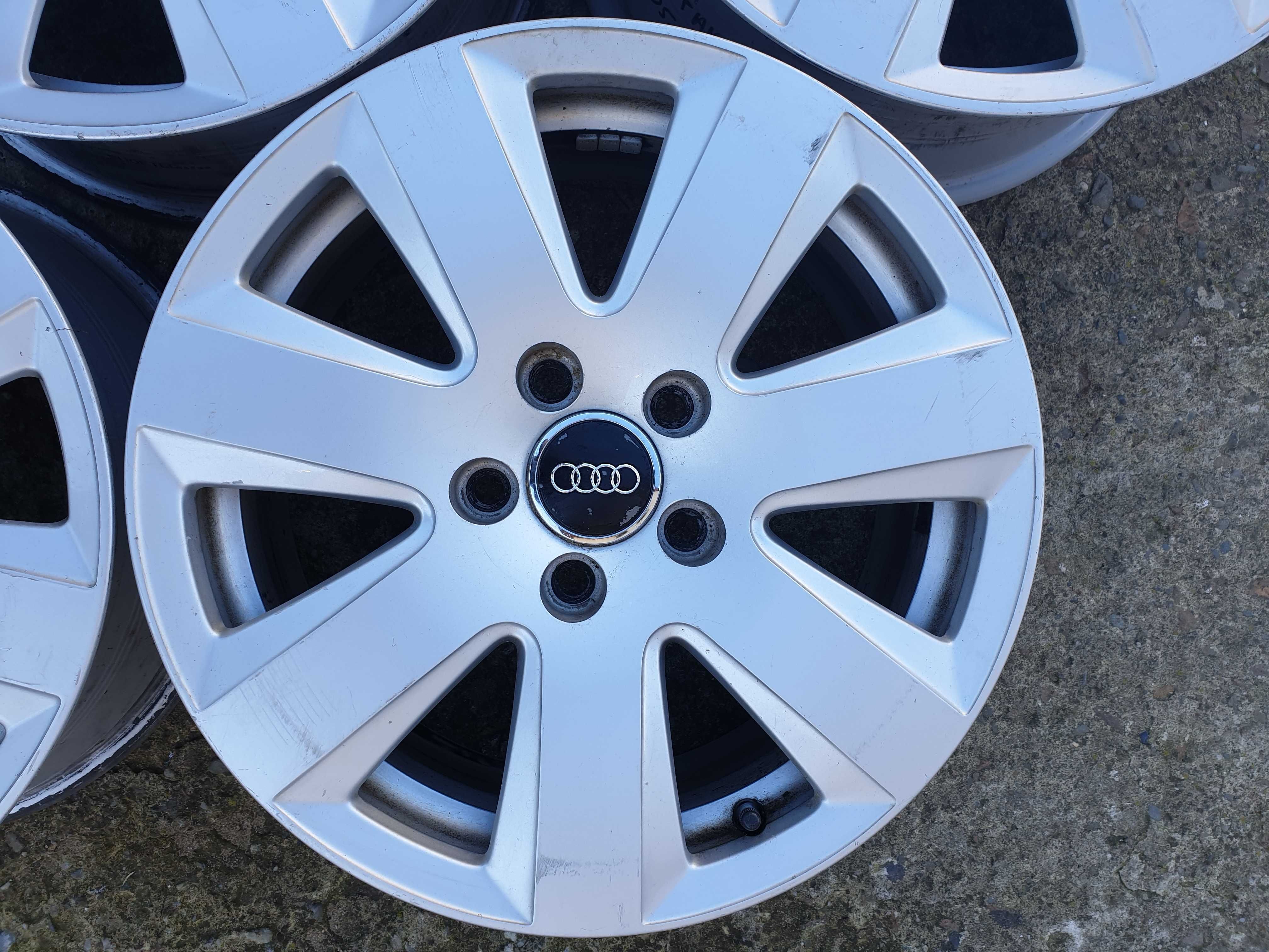 Felgi aluminiowe Audi 16" 5x112 - używane, 2 pęknięte