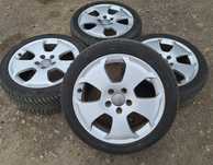 ALUFELGI 17" 5x112 +OPONY koła et56 AUDI A3 8P VW GOLF V 5 plus Touran