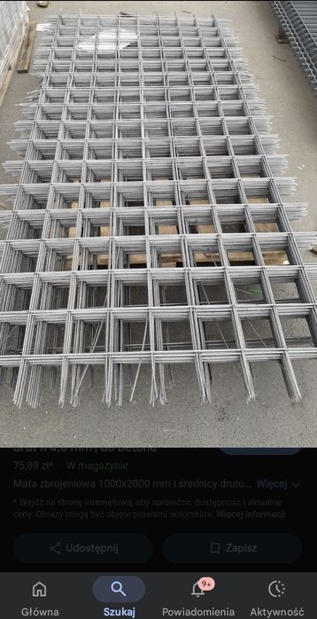 Siatka mata do wylewek