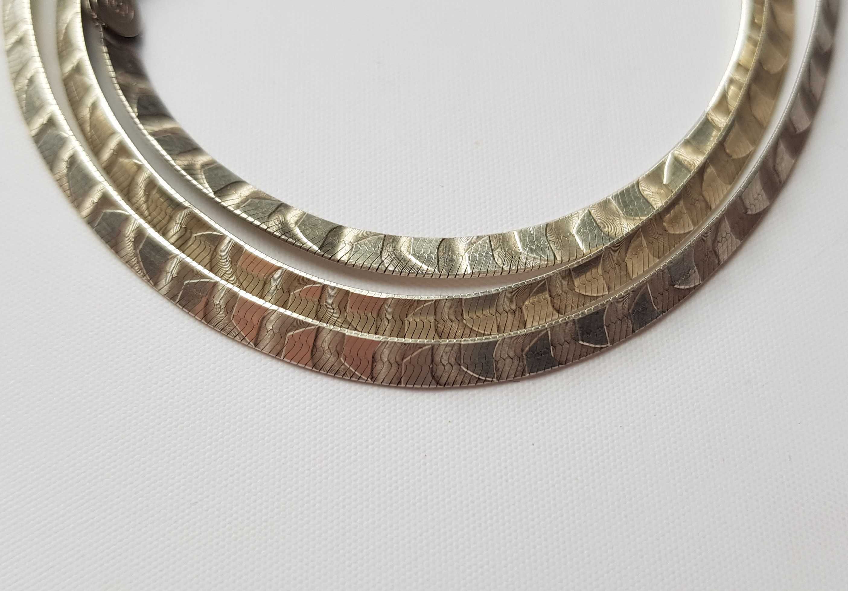 Naszyjnik "żmijka" w ciekawy wzór, srebro 925