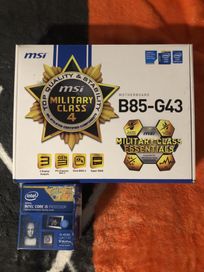 Płyta Msi B85-G43+ intel I5 4590+ 16gb DDR3