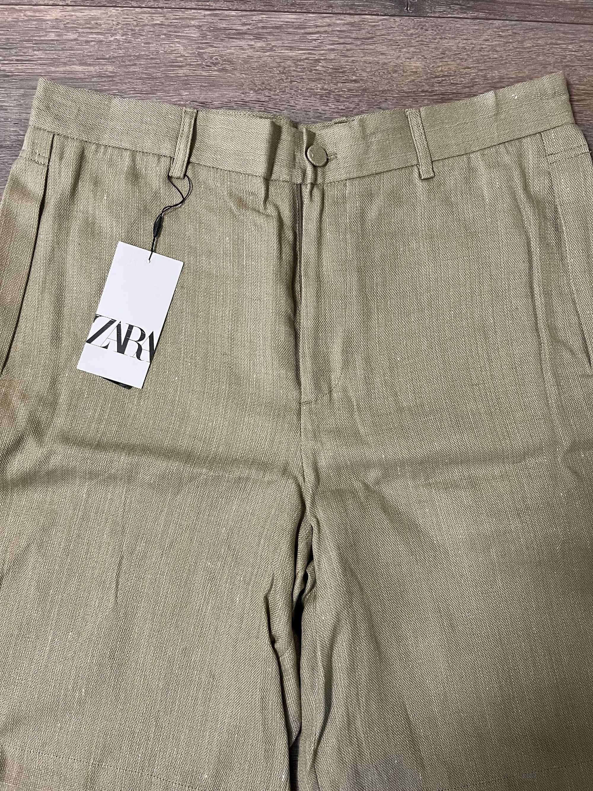 Бавовняно-льняні шорти Zara (р. L)