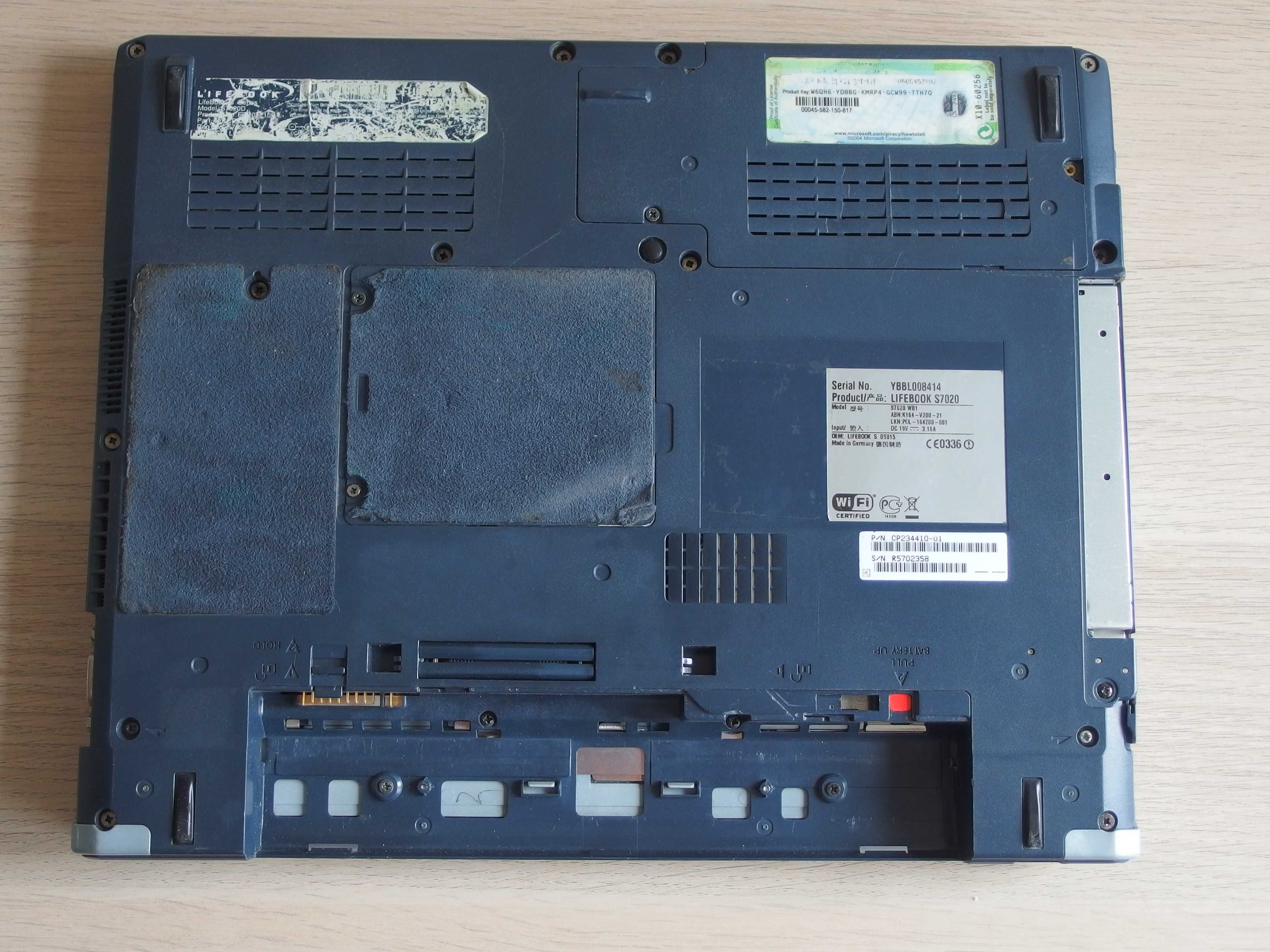 Laptop Fujitsu-Siemens  Lifebook S7020 2GB RAM DDR2