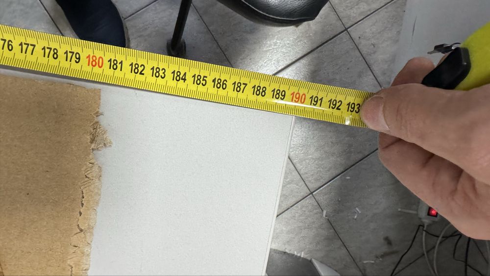 Biurko lada sklepowa 190 x 70 cm gruby blat sosnowiec