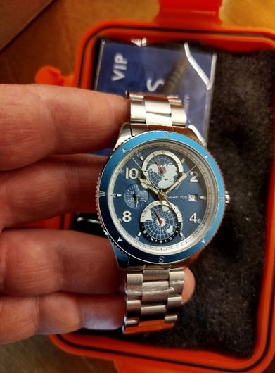 SEAKOSS Diver100m,42mm,механика часы