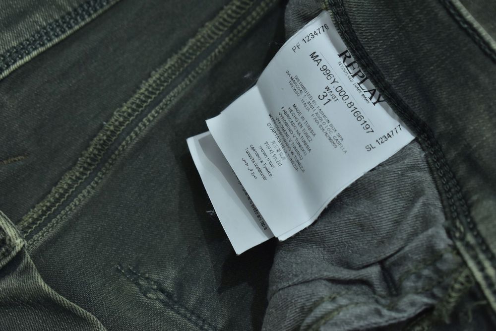 Replay Anbass Short Męskie Spodenki Jeansowe 31 Hyperxflex