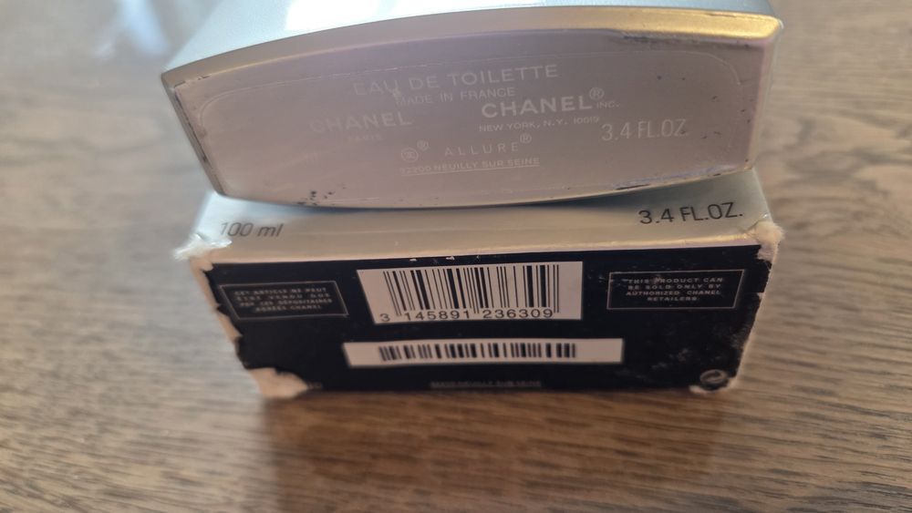 Chanel allure sport karton z butelka