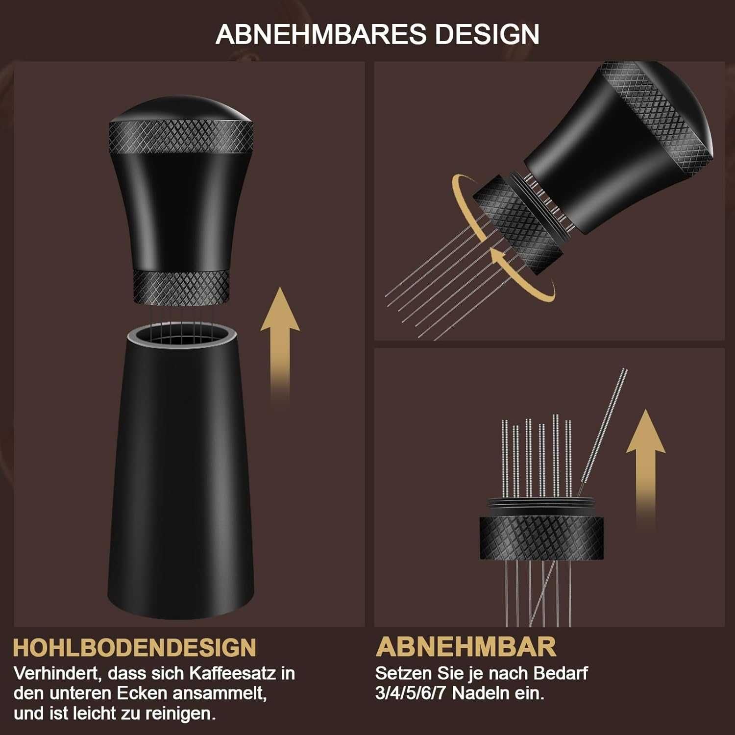 Cisivis WDT Tool ze stojakiem z 7 igłami do espresso 0,3 mm