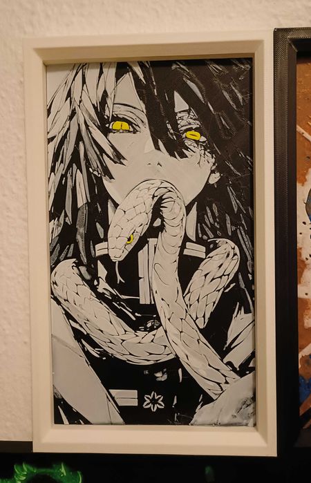 Quadro em relevo - demon slayer - obanai