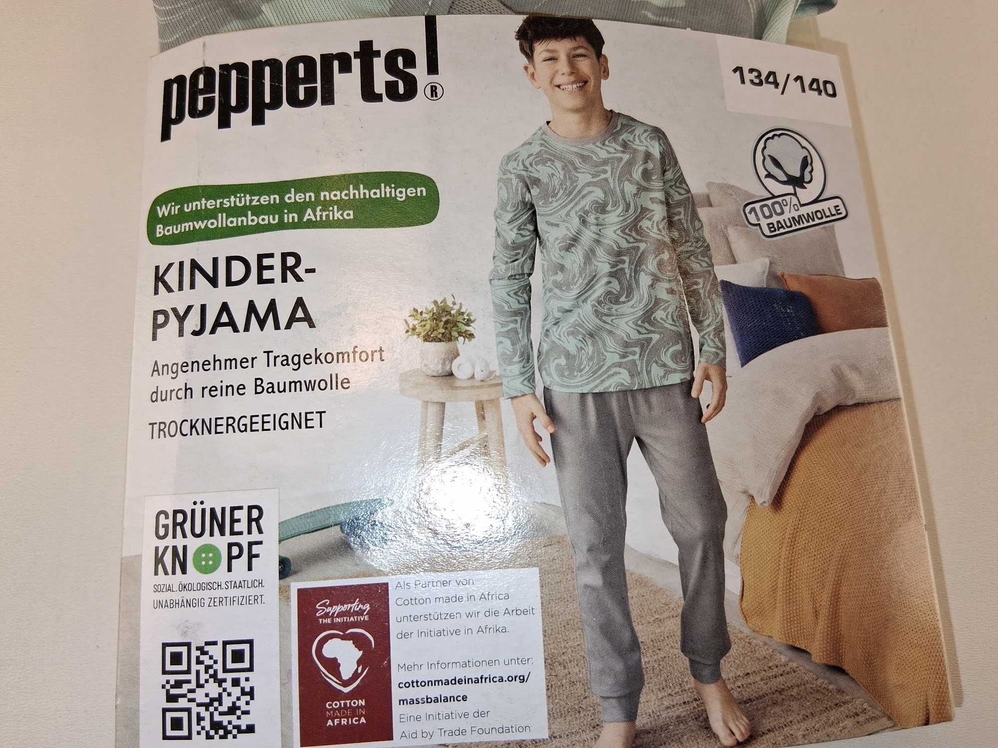 A082 Piżama Dziecięca Pepperts Bawełniana Wygodna 134/140