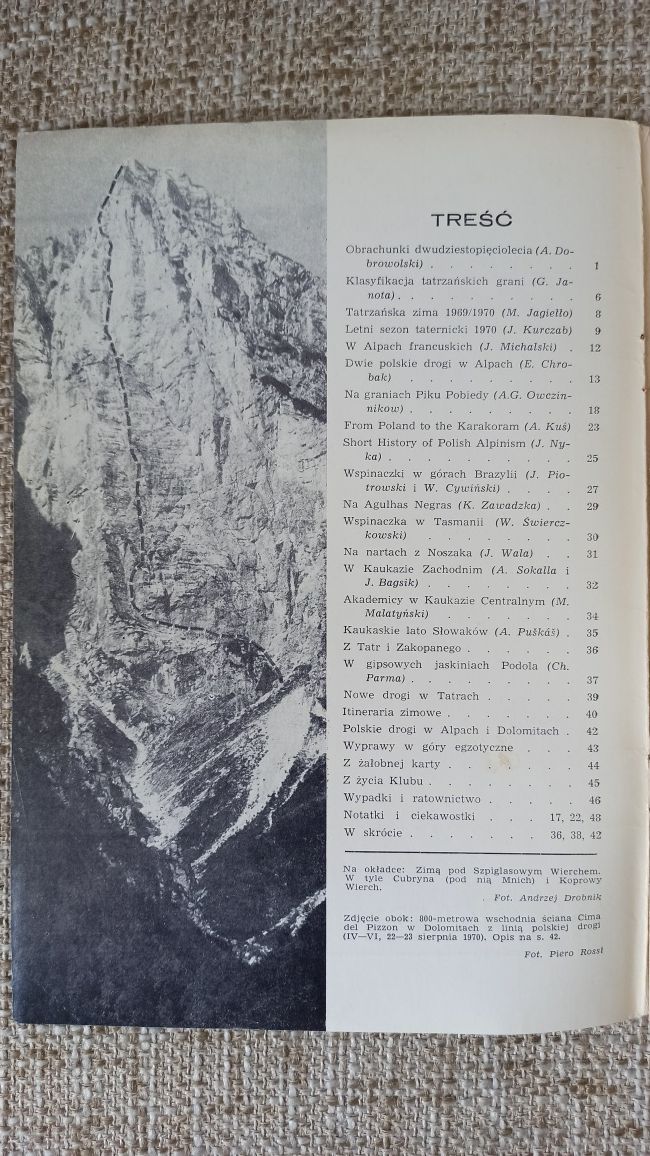 Czasopismo Taternik nr 1 z 1971 roku