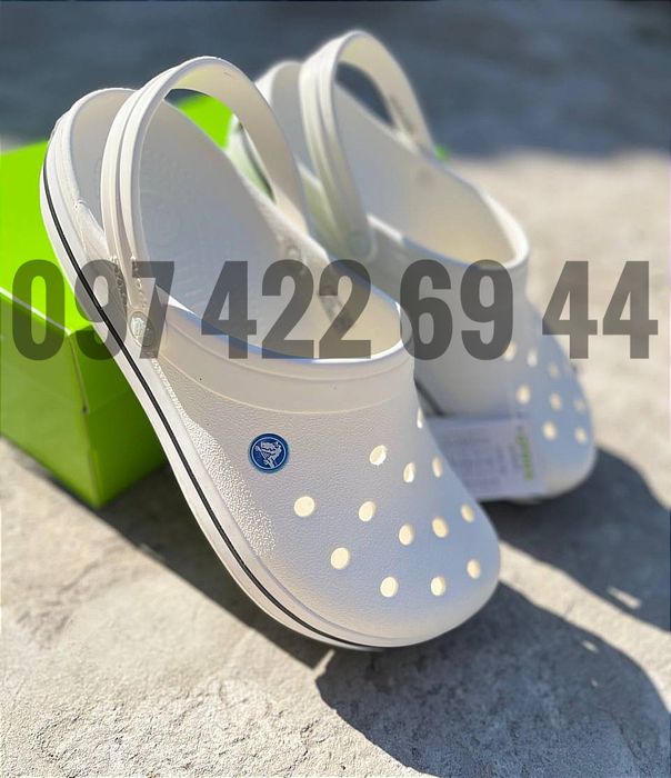 Чоловічі  Крокси Crocs Crocband White Унісекс Купити зі знижкою