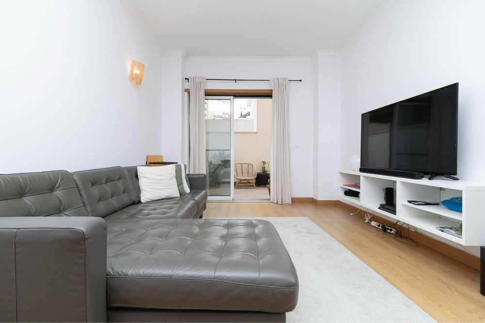 LANDSKRONA Sofá 3 lugares, c/chaise longue Cinza