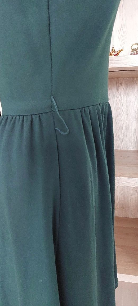 Mohito Gładka sukienka Butelkowa Zieleń Rozm. XL