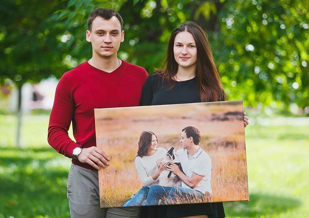 Красивая картина на холсте из Вашего фото. Печать ярких портретов