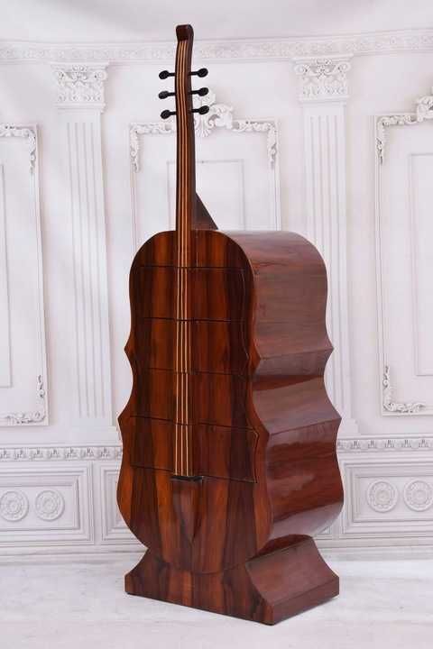 Komoda Art Deco Gitara - Szafa Vintage 160 x 54cm-Dom Salon Instrument