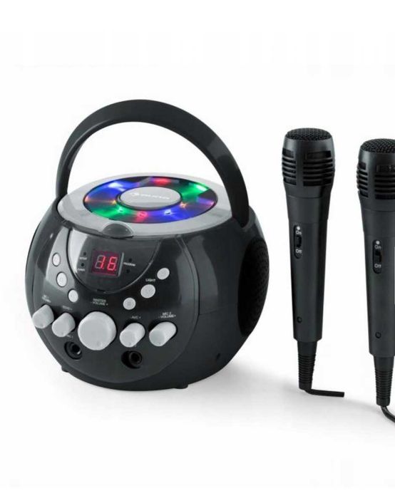 Boombox karaoke cd/cd-g efekt LED 2xMikrofon