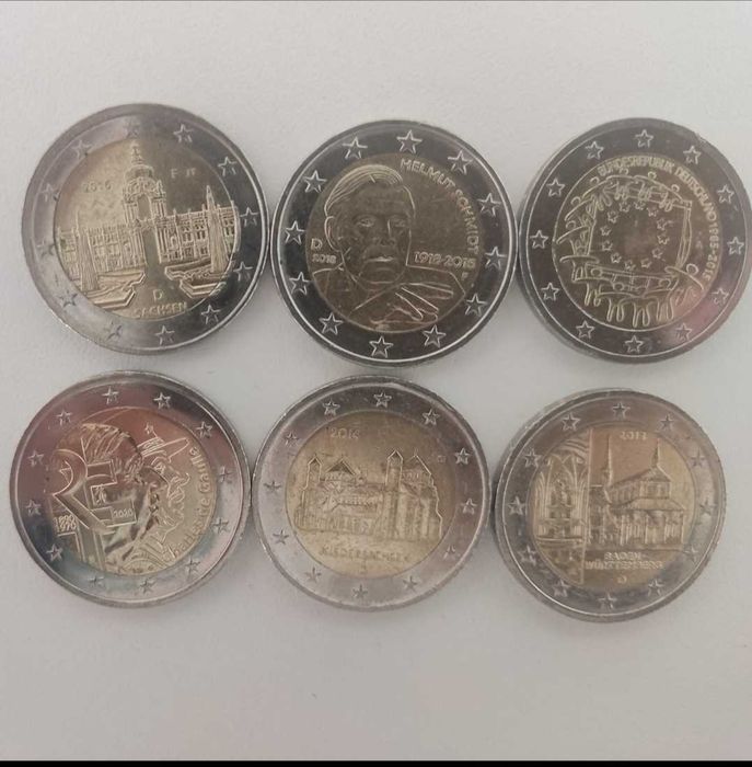 Moedas 2 euros para troca