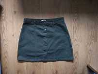 spódniczka mini spódnica jeans dżins khaki cargo Papaya 42 XL oliwkowa