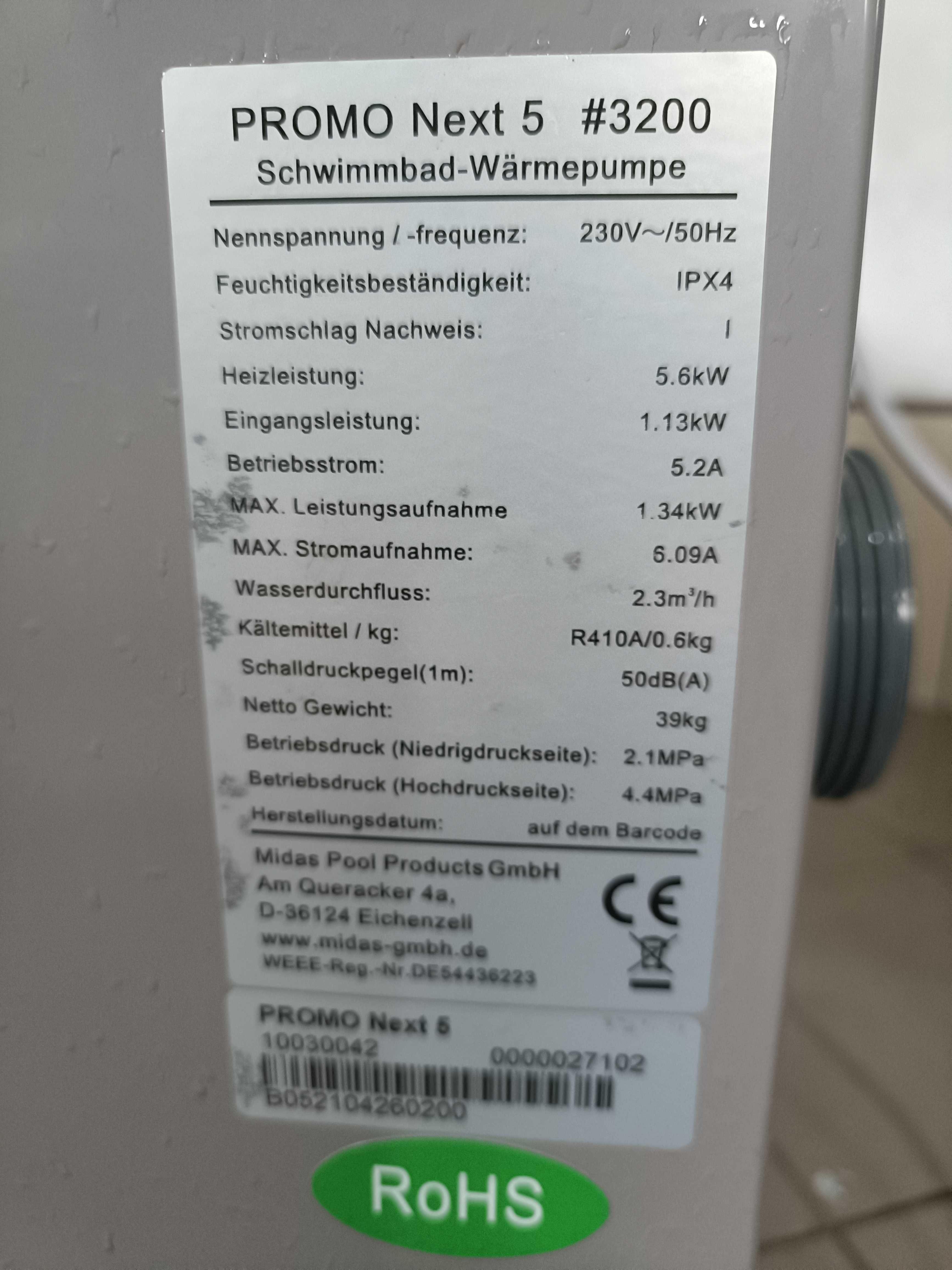 Basen stelażowy Bestway 4,12m x 2,01m z pompą ciepła 5,6 KW.
