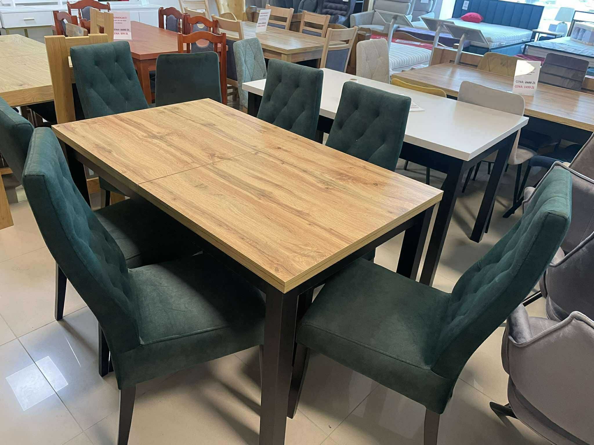 (125MJ) Stół loft rozkładany + 6 krzeseł, 1699 zł