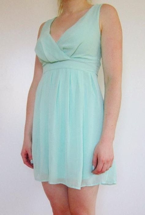 Miętowa zielona seledynowa sukienka tally weijl xs/s 34/36 NOWA Okazja