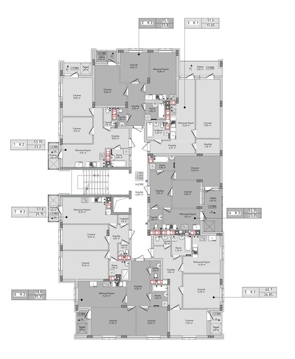 Продаж 2 кім. квартири в новобудові вул. Рубчака, Солонка