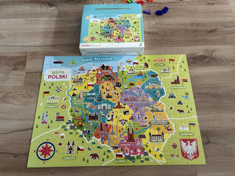 Mapa Polski puzzle