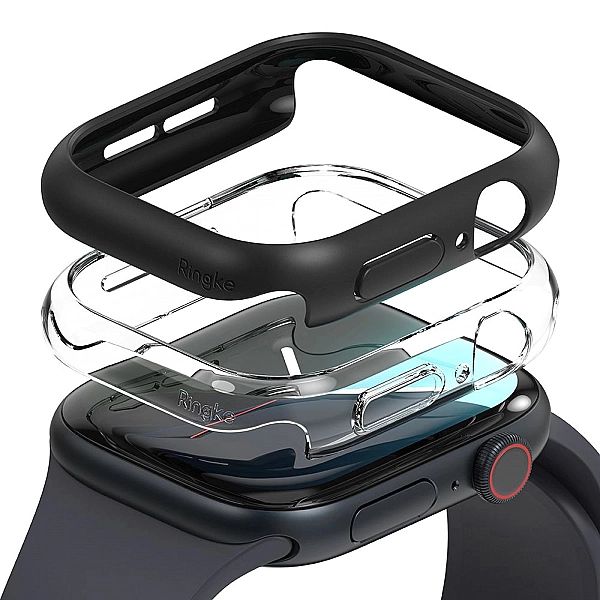 Ringke Slim 2-Pack Apple Watch 10 (46 Mm) Clear & Matte Black