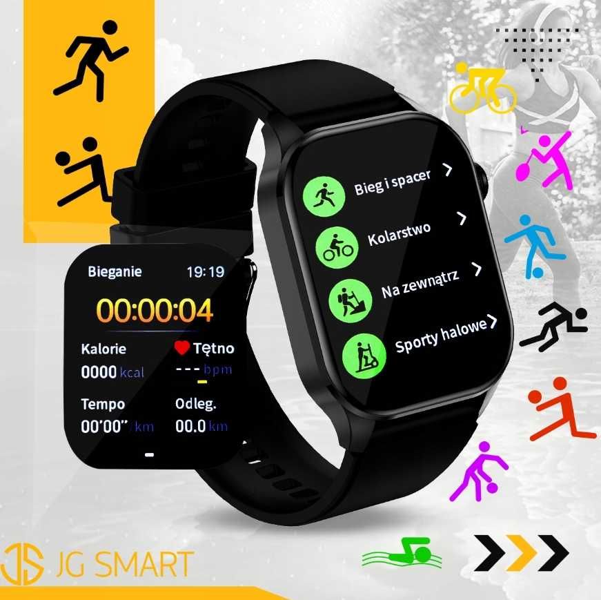 Smartwatch Damski Zegarek Pomiar Glukozy Ciśnienie Rozmowy 2 paski PL