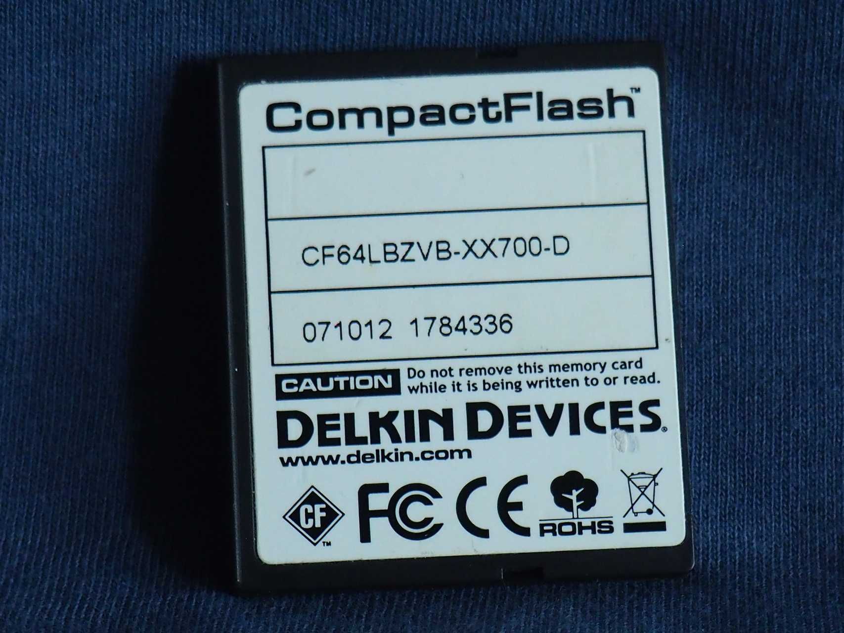 Karta pamięci Compact flash CF memory card Delkin Devices 700x 64Gb.