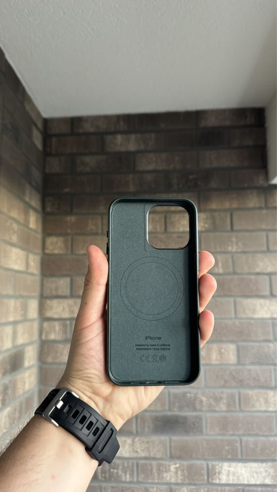 Skorzane Etui Iphone 15 Pro Max Green