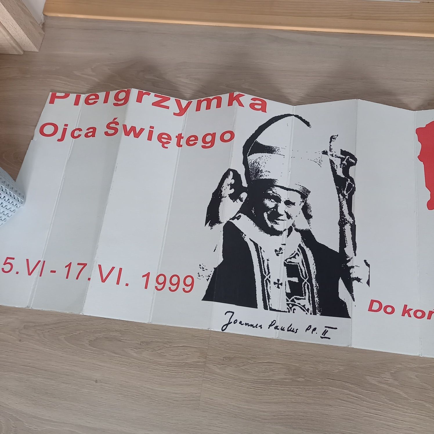 Kartonowy plakat Papież Jan Paweł II pamiątka