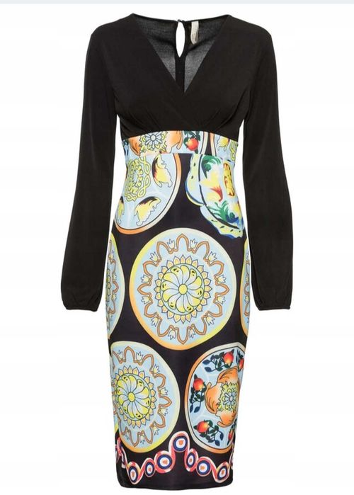 Nowa Sukienka koktajlowa Boho geometryczne wzory