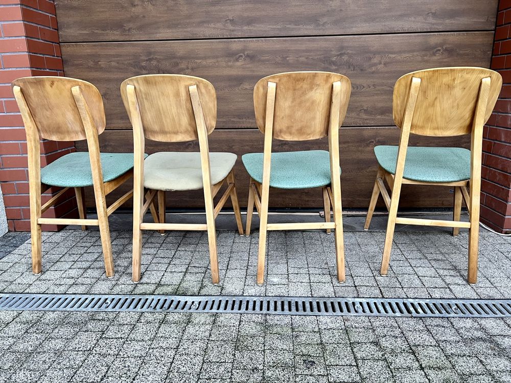komplet 4 krzeseł duński/skandynawski design lat 70tych