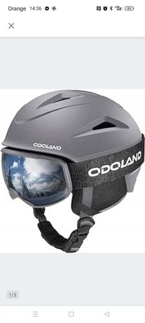 Odoland Kask narciarski + gogle r. M