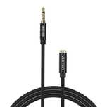 Kabel Audio Vention Trrs 3,5Mm 3M Przedłużacz Mikrofon Czarny
