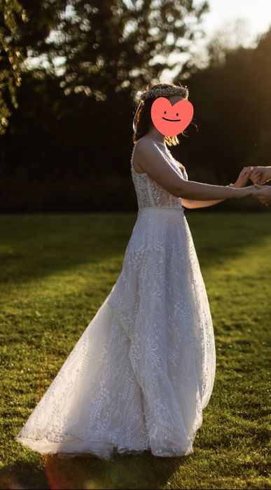 Suknia ślubna Boho - rozmiar 40