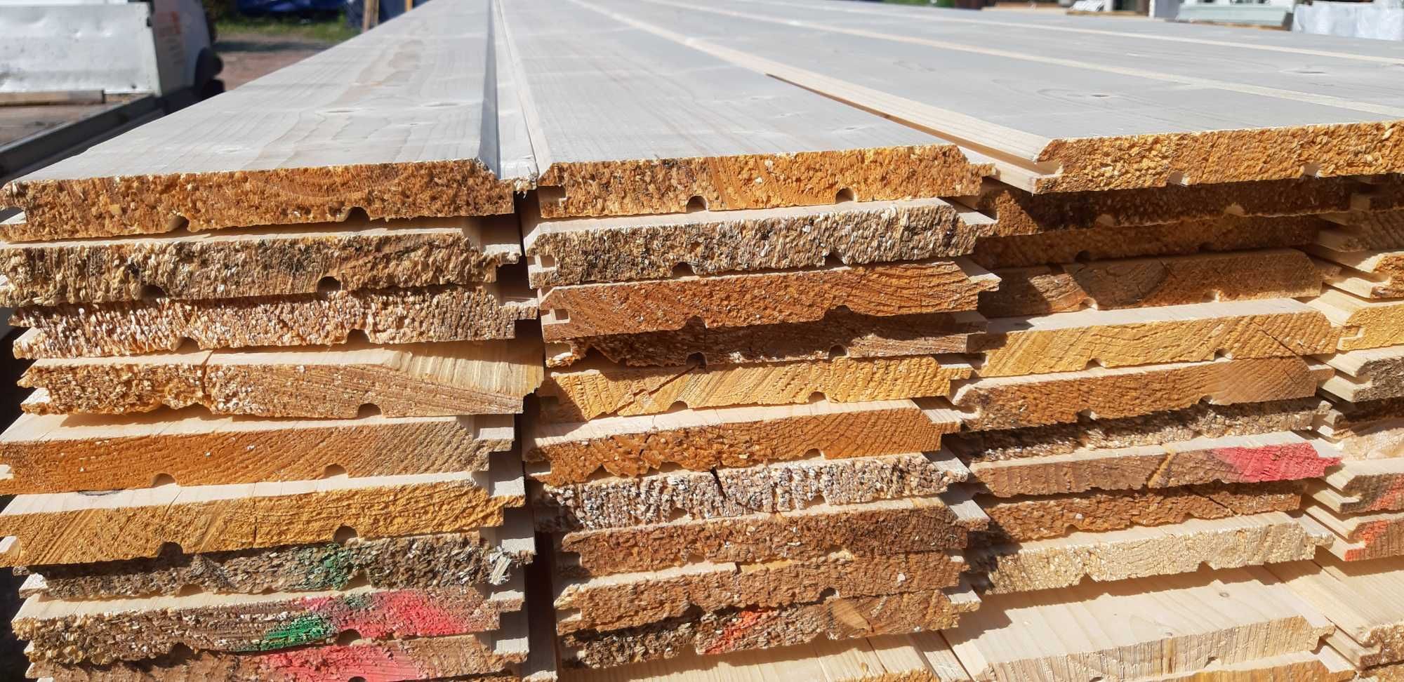 Deski elewacyjne suche strugane 21x190 mm w długości  4 i 5 metrów