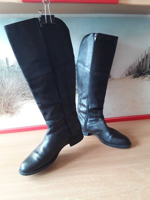 Kozaczki damskie wysokie -skóra, Tamaris 40