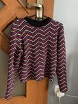 bluza bluzka wzorki kolorowa czerwona bordowa