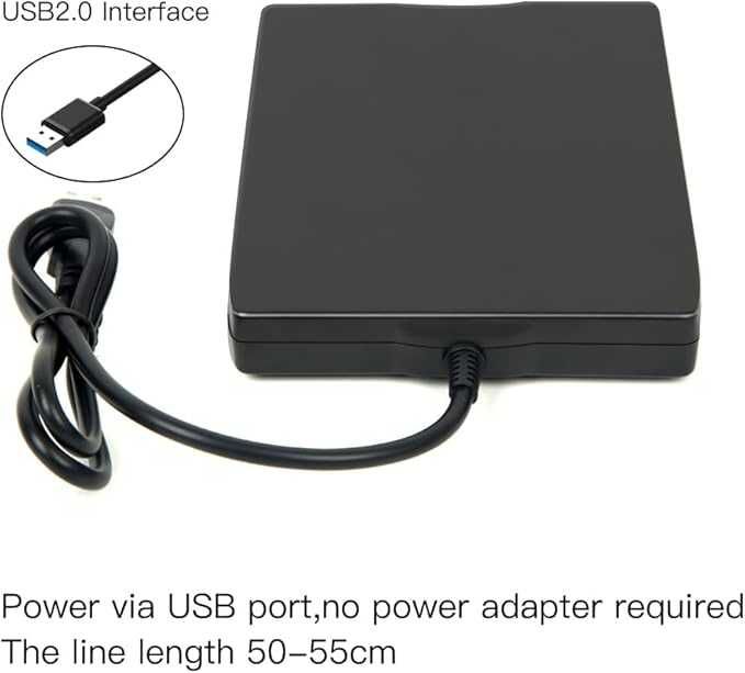 Napęd Dyskietek USB 3.5" 1,44MB do Windows 7/8/10/11 Plug&Play