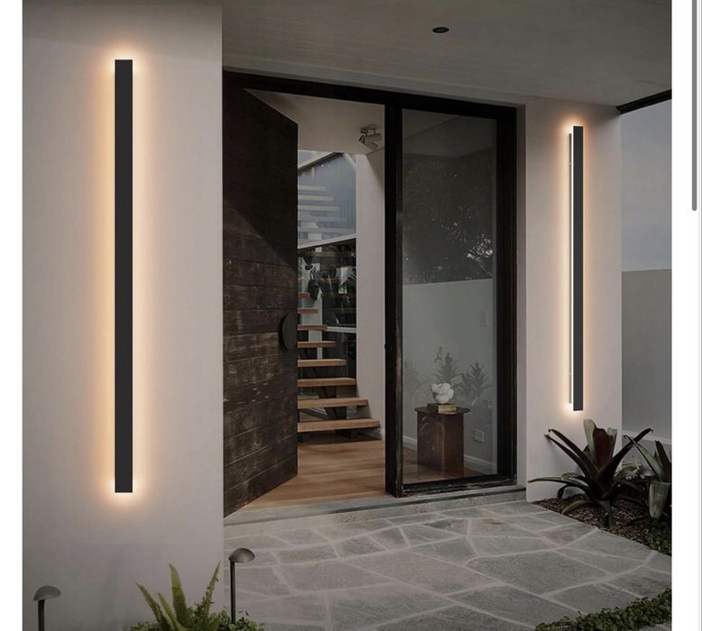 Klighten lampa ścienna zewnętrzna LED | czarna 35W 120cm  3000K